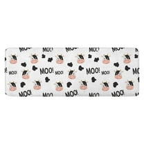 White Cow Black Spot Moo Pattern Kitchen Rug Mat,Kitchen Runner Rugs Non Skid Washable,Decorative Kitchen Floor Mats for Kitchen,Sink,Laundry,17"x47.2"