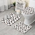 thumbnail image 1 of White Cow Black Spot Pattern Bathroom Rugs Sets 3 Piece,Toilet Cover Set,Absorbent Non Slip Bathroom Mats Sets with U-Shaped Contour Rug Toilet Rug Set, 1 of 5