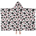 thumbnail image 1 of White Cow Black Spot Pattern Hooded Bath Towel，60"x35" for Ages 3 To 12 Kids, Quick Dry Lightweight Soft Microfiber Hood Beach Towel Cover Up for Kids, 1 of 7