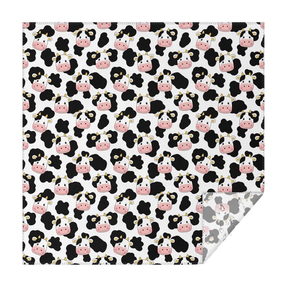White Cow Black Spot Pattern Square Tablecloth,Waterproof Square Table Cover,Wipeable Spillproof Washable Table Cover for Home Kitchen Party Decor 60"x60"(152x152cm)