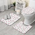 thumbnail image 1 of White Cow Bow Pattern Bathroom Rugs Sets 3 Piece,Toilet Cover Set,Absorbent Non Slip Bathroom Mats Sets with U-Shaped Contour Rug Toilet Rug Set, 1 of 5