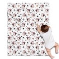 thumbnail image 1 of White Cow Bow Pattern Blanket,Comfortable Soft Lamb Wool Throw Blanket,All Season,Warm Lightweight Blankets for Sofa Bed Couch Living Room Chair,30"x40", 1 of 4