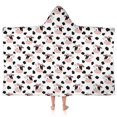 thumbnail image 1 of White Cow Bow Pattern Hooded Bath Towel，50"x30" for Ages 3 To 12 Kids, Quick Dry Lightweight Soft Microfiber Hood Beach Towel Cover Up for Kids, 1 of 7