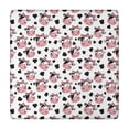 thumbnail image 1 of White Cow Bow Pattern Square Fitted Tablecloth with Elastic Edge,Square Table Cover,Washable Elastic Table Cover for Home Kitchen Party Decor 34in(86cm), 1 of 6