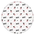 thumbnail image 1 of White Cow Colorful Moo Pattern Round Fitted Tablecloth with Elastic Edge,Dining Table Cover Waterproof,Outdoor Round Tablecloth for Camping,Dining,Indoor and Outdoor, 1 of 7