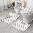 thumbnail image 1 of White Cow Dot Pattern Bathroom Rugs Sets 3 Piece,Toilet Cover Set,Absorbent Non Slip Bathroom Mats Sets with U-Shaped Contour Rug Toilet Rug Set, 1 of 5
