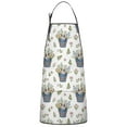 thumbnail image 1 of White Cow Flower Bucket Pattern Apron-Garden Aprons for Women with Pockets-Cotton Linen Waterproof Kitchen Cooking Gardening Aprons Adjustable for Kitchen,Cooking,BBQ and Salon 33x27 Inch, 1 of 7