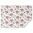 thumbnail image 1 of White Cow Hat Flower Pattern Rectangle Tablecloth 60"x84",Waterproof Polyester Rectangle Table Cloth, Wipeable Spillproof Polyester Tablecloth for Dining, Camping, Indoor and Outdoor, 1 of 5