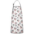 thumbnail image 1 of White Cow Head Spot Pattern Apron-Garden Aprons for Women with Pockets-Cotton Linen Waterproof Kitchen Cooking Gardening Aprons Adjustable for Kitchen,Cooking,BBQ and Salon 33x27 Inch, 1 of 7
