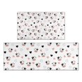 thumbnail image 1 of White Cow Heart Pattern Kitchen Rugs Sets Of 2,Anti Fatigue Kitchen Mat Rugs Non Slip Washable,Decorative Kitchen Floor Mats for Kitchen,Sink,Laundry,17"x30"+17"x47", 1 of 7
