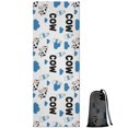 thumbnail image 1 of White Cow Milk Cloud Pattern Hot Yoga Mat Towel Non Slip for Hot Yoga - Quick-Drying Yoga Mat Cover with 4 Corner Pockets with Travel Bag - Hot Yoga Towel Non Slip Grip Moisture Wicking Sweat 70"x26", 1 of 6