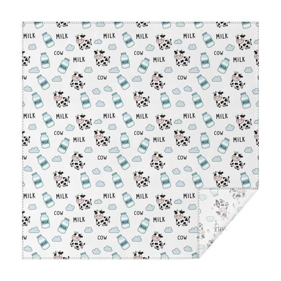 White Cow Milk Cloud Pattern Square Tablecloth,Waterproof Square Table Cover,Wipeable Spillproof Washable Table Cover for Home Kitchen Party Decor 60"x60"(152x152cm)