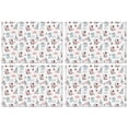 thumbnail image 1 of White Cow Milk Cloud Pattern Summer Placemats Table Placemats Set Of 4-Linen Kitchen Washable Placemats Table Mats 11.8"x17.7" Non-Slip Heat Resistant, 1 of 6