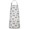 thumbnail image 1 of White Cow Milk Cow Pattern Apron-Garden Aprons for Women with Pockets-Cotton Linen Waterproof Kitchen Cooking Gardening Aprons Adjustable for Kitchen,Cooking,BBQ and Salon 33x27 Inch, 1 of 5