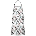thumbnail image 1 of White Cow Milk Moo Pattern Apron-Garden Aprons for Women with Pockets-Cotton Linen Waterproof Kitchen Cooking Gardening Aprons Adjustable for Kitchen,Cooking,BBQ and Salon 33x27 Inch, 1 of 7