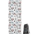 thumbnail image 1 of White Cow Milk Pattern Hot Yoga Mat Towel Non Slip for Hot Yoga - Quick-Drying Yoga Mat Cover with 4 Corner Pockets with Travel Bag - Hot Yoga Towel Non Slip 74"x26", 1 of 6