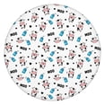 thumbnail image 1 of White Cow Milk Pattern Round Fitted Tablecloth with Elastic Edge,Dining Table Cover Waterproof,Outdoor Round Tablecloth for Camping,Dining,Indoor and Outdoor, 1 of 7