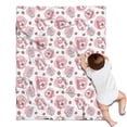 thumbnail image 1 of White Cow Milk Strawberry Pattern Blanket,Comfortable Soft Lamb Wool Throw Blanket,All Season,Warm Lightweight Blankets for Sofa Bed Couch Living Room Chair,30"x40", 1 of 4