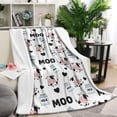thumbnail image 1 of White Cow Moo Milk Pattern Blanket,Comfortable Soft Flannel Throw Blanket,All Season,Warm Lightweight Blankets for Sofa Bed Couch Living Room Chair,40"x50", 1 of 4