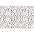 thumbnail image 1 of White Cow Scarf Pattern Summer Placemats Table Placemats Set Of 4-Linen Kitchen Washable Placemats Table Mats 11.8"x17.7" Non-Slip Heat Resistant, 1 of 6
