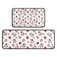 thumbnail image 1 of White Cow Strawberry Heart Pattern Kitchen Rugs Sets Of 2,Anti Fatigue Kitchen Mat Rugs Non Slip Washable,Decorative Kitchen Floor Mats for Kitchen,Sink,Laundry,17"X30"+17"X47", 1 of 7