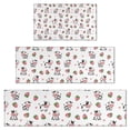thumbnail image 1 of White Cow Strawberry Heart Pattern Kitchen Rugs Sets Of 3,Kitchen Runner Rugs Non Skid Washable,Decorative Kitchen Floor Mats for Kitchen,Sink,Laundry,17"x30"+ 17"x47" + 17"x59", 1 of 6
