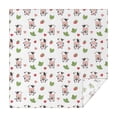 thumbnail image 1 of White Cow Strawberry Heart Pattern Square Tablecloth,Waterproof Square Table Cover,Wipeable Spillproof Washable Table Cover for Home Kitchen Party Decor 42"X42"(107x107cm), 1 of 6