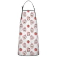 thumbnail image 1 of White Cow Strawberry Jar Pattern Apron-Garden Aprons for Women with Pockets-Cotton Linen Waterproof Kitchen Cooking Gardening Aprons Adjustable for Kitchen,Cooking,BBQ and Salon 33x27 Inch, 1 of 7