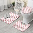 thumbnail image 1 of White Cow Strawberry Jar Pattern Bathroom Rugs Sets 3 Piece,Toilet Cover Set,Absorbent Non Slip Bathroom Mats Sets with U-Shaped Contour Rug Toilet Rug Set, 1 of 5