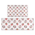thumbnail image 1 of White Cow Strawberry Jar Pattern Kitchen Rugs Sets Of 2,Anti Fatigue Kitchen Mat Rugs Non Slip Washable,Decorative Kitchen Floor Mats for Kitchen,Sink,Laundry,17"x30"+17"x47", 1 of 7