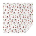 thumbnail image 1 of White Cow Strawberry Leaf Pattern Square Tablecloth,Waterproof Square Table Cover,Wipeable Spillproof Washable Table Cover for Home Kitchen Party Decor 42"X42"(107x107cm), 1 of 6