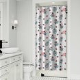 thumbnail image 1 of White Cow Strawberry Milk Jar Pattern Shower Curtain 36"x72" ,Bathroom Decorative Shower Curtains Set with 12 Hooks,Modern Waterproof Washable Shower Curtain, 1 of 6