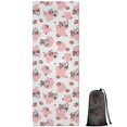 thumbnail image 1 of White Cow Strawberry Pattern Hot Yoga Mat Towel Non Slip for Hot Yoga - Quick-Drying Yoga Mat Cover with 4 Corner Pockets with Travel Bag - Hot Yoga Towel Non Slip 74"x26", 1 of 6