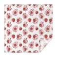 thumbnail image 1 of White Cow Strawberry Pattern Square Tablecloth,Waterproof Square Table Cover,Wipeable Spillproof Washable Table Cover for Home Kitchen Party Decor 42"X42"(107x107cm), 1 of 6