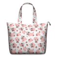 thumbnail image 1 of White Cow Strawberry Pattern Travel Tote Bags for Women Carry On,Large Weekender Bags for Women Travel,Multi Functional Duffle Bag for Work,Shopping,Sports, 1 of 5