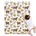 thumbnail image 1 of White Cow Sunflower Pattern Blanket,Comfortable Soft Flannel Throw Blanket,All Season,Warm Lightweight Blankets for Sofa Bed Couch Living Room Chair,30"x40", 1 of 4