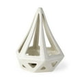 thumbnail image 1 of White Crackle Glaze Ceramic Conical Sculpture, 1 of 4