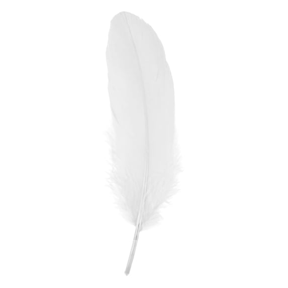 White Craft Fake Feathers - 1pc 3.9-5.9 inch White Faux Feather for DIY Crafts, Wedding Party Christmas Home Spring Decoration