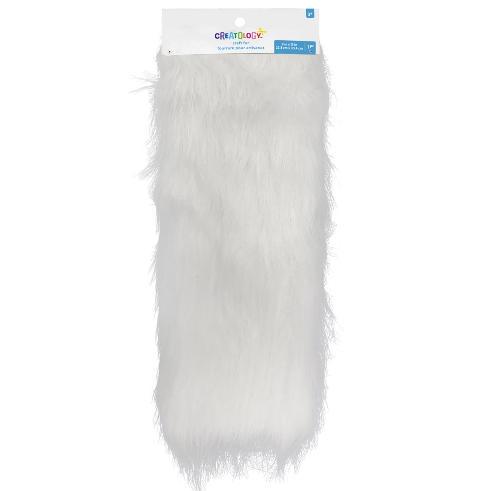 White Craft Faux Fur by Creatology – 9"x12" Acrylic & Polyester Fabric Sheets for DIY Crafts - Costumes & Decorations - 12 Pack