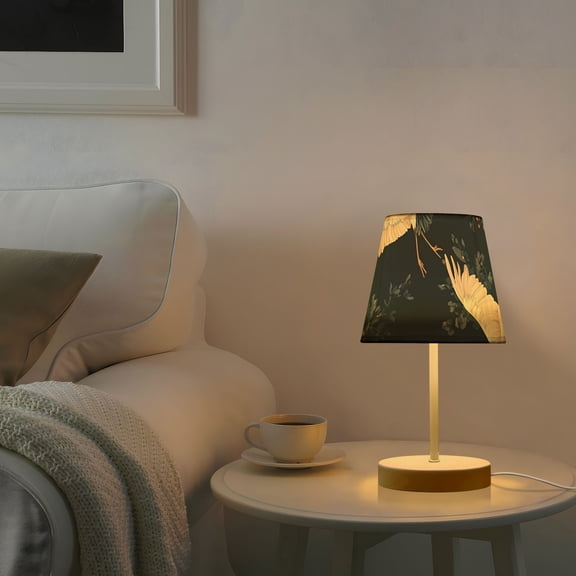 White Cranes Desk Lamp 3 Color Modes LED Table Lamp Nightstand Reading Light for Bedroom Living Room