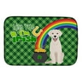 thumbnail image 1 of White Cream Labrador Retriever St. Patricks Day Dish Drying Mat, 1 of 5