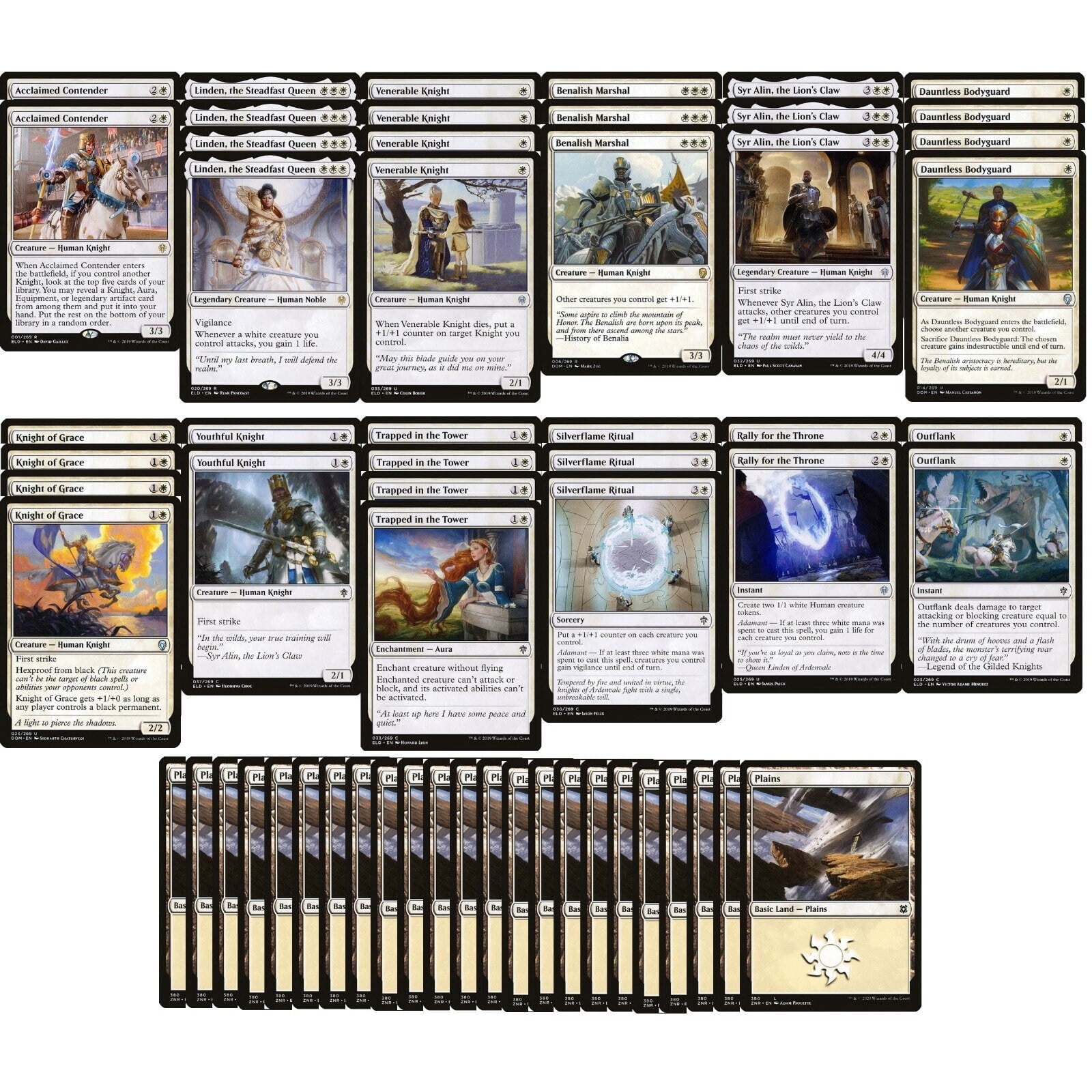 White Creature Deck - Knight - Powerful - 60 Card - Modern MTG NM/M!