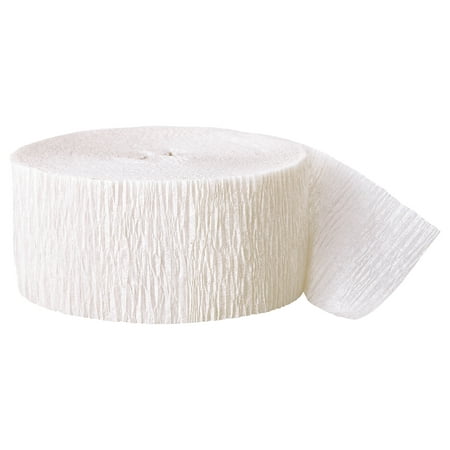 White Crepe Paper Streamers, 81ft