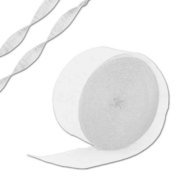 WHITE CREPE STREAMER