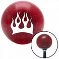 thumbnail image 1 of White Crescent Flames Red Metal Flake Shift Knob with M16 x 1.5 Insert Shifter Auto Brody, 1 of 1