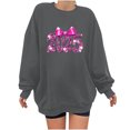 thumbnail image 1 of SHE IS White Crewneck Sweatshirt Women Plus Size Womens Oversized Graphic Hoodies Pullover Sweatshirts for Women No Hood Crop Tops for Women Trendy Graphic My Orders Placed, 1 of 5