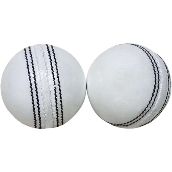 White Cricket Ball | White Color Leather Cricket Balls for Practice A Grade Handstitched (Pack Of 2)