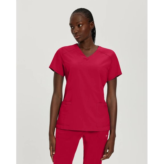 White Cross FIT Women's 785 Scrub Top-Scarlett Red -XX-Large