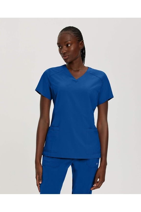 FIT Womens 785 V-Neck Scrub Top-Royal-Small