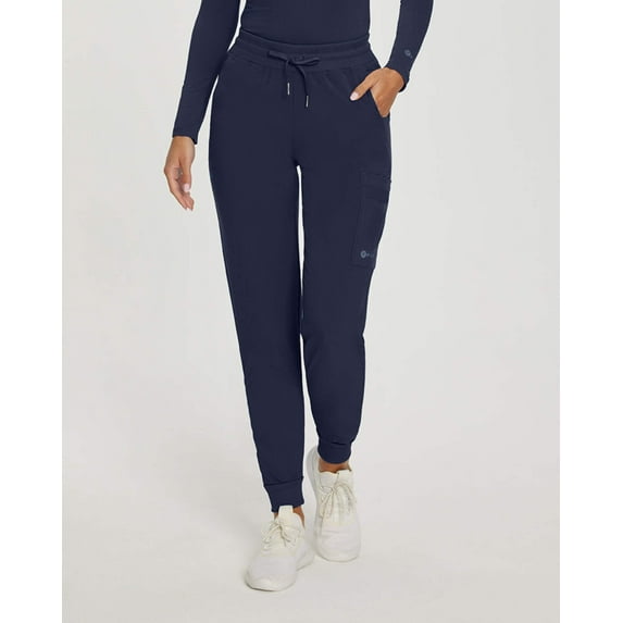 White Cross Fit Athletic Jogger Scrub Pants